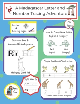 A Madagascar Letter and Number Tracing Adventure: ABC 123 Handwriting Exercises for Ages 3-6 | Sight Words, Mazes, and Coloring Activity Book | Intro to Environmental Conservation