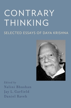 Hardcover Contrary Thinking: Selected Essays of Daya Krishna Book