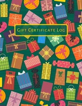 Paperback Gift Certificate Log: Organizer Journal. Business gift book to record details about gift cards for your business Book