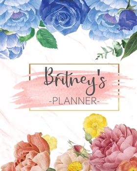 Paperback Britney's Planner: Monthly Planner 3 Years January - December 2020-2022 - Monthly View - Calendar Views Floral Cover - Sunday start Book