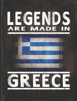 Legends Are Made In Greece: Customized Gift for Greek Coworker  Undated Planner Daily Weekly Monthly Calendar Organizer Journal