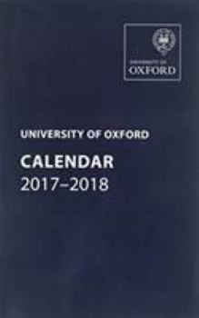 Paperback University of Oxford Calendar 2017-2018 Book