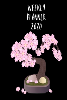 Paperback Weekly Planner 2020: Pink Bonsai Tree Zen Garden Japan Book Notepad Notebook Composition and Journal Gratitude Dot Diary Book