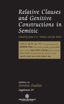Paperback Relative Clauses and Genitive Construction in Semitic (Journal of Semitic Studies Supplement) Book