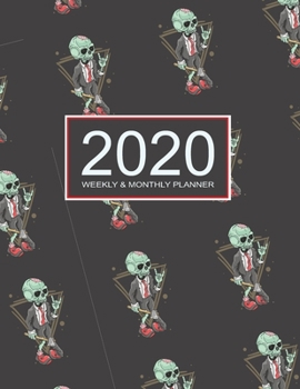 Paperback 2020 Planner Weekly & Monthly 8.5x11 Inch: Halloween Gift: Business Zombie One Year Weekly and Monthly Planner + Calendar Views Book