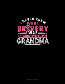 Paperback I Never Knew What Bravery Was Until I Saw It In My Grandma: 3 Column Ledger Book