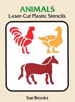 Paperback Animals Laser-Cut Plastic Stencils Book