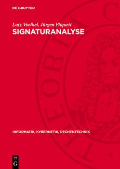 Hardcover Signaturanalyse [German] Book