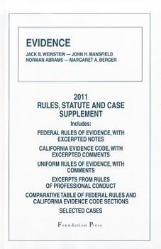 Paperback Evidence: Rules, Statute and Case Supplement Book
