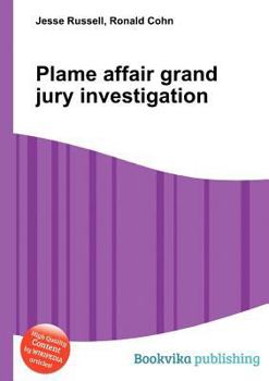 Paperback Plame Affair Grand Jury Investigation Book