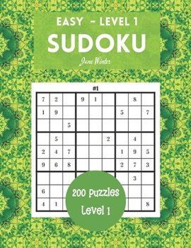 Paperback 200 Sudoku Puzzles Easy Level 1: Brain Games For Adults, 9x9 Large Print (Sudoku For Adults) Book