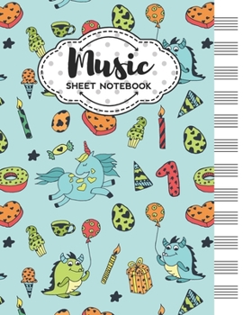 Music Sheet Notebook: Blank Staff Manuscript Paper with Cute Holidays Themed Cover Design
