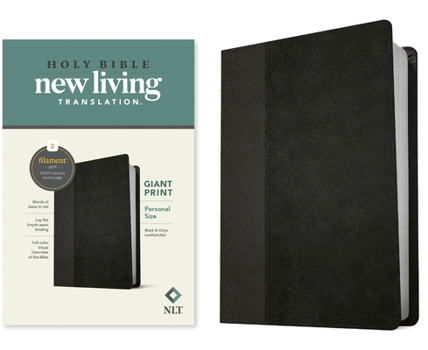 Imitation Leather NLT Personal Size Giant Print Bible, Filament Enabled Edition (Red Letter, Leatherlike, Black/Onyx) [Large Print] Book