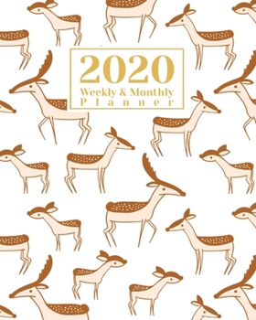 Paperback 2020 Weekly And Monthly Planner: A Legendary Planner January - December 2020 with Christmas Deer Pattern Cover Book