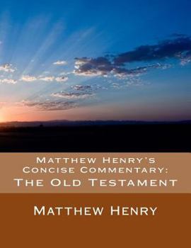 Paperback Matthew Henry's Concise Commentary: The Old Testament Book