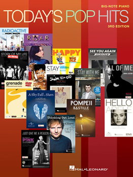 Paperback Today's Pop Hits: For Big-Note Piano Book