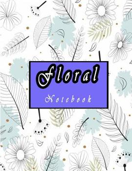 Paperback Floral Notebook: White Flower in hand drawn style Book