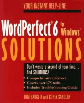 Paperback WordPerfect? 6 for Windows Solutions Book