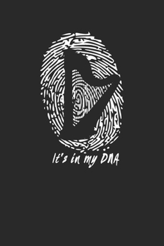 It's in my DNA: Harp Notebook 6 x 9 Dotted Dot Grid Journal Gift For Harpists (108 Pages)