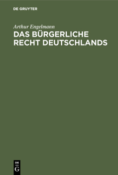 Hardcover Das bürgerliche Recht Deutschlands [German] Book