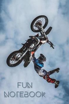 Paperback Fun Notebook: Boys Books - Mini Composition Notebook - Ages 6 -12 - Dirt Bike Jump Book