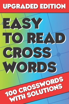 Paperback Easy to Read Crosswords: Crossword Puzzle Books for Adults, Crossword for Men and Women, Crossword Puzzles for Adults Large Print, Challenging Book