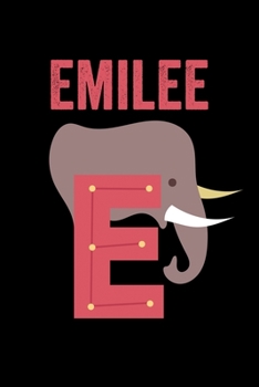 Emilee: Journal (Diary, Notebook) Personalized Custom Name Alphabet Elephant Birthday Gift for Girls