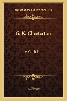 Paperback G. K. Chesterton: A Criticism Book