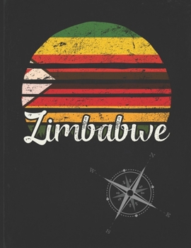 Zimbabwe: Zimbabwean Vintage Flag Personalized Retro Gift Idea for Coworker Friend or Boss  Planner Daily Weekly Monthly Undated Calendar Organizer Journal