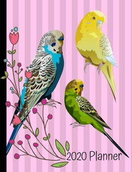 Paperback 2020 Planner: Parakeet Birds Pink 2020 Weekly Planner Organizer Dated Calendar And ToDo List Tracker Notebook Book
