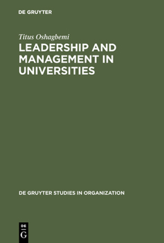 Hardcover Leadership and Management in Universities Book