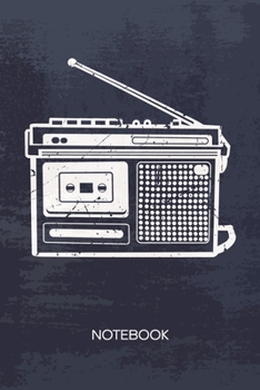 BULLET DOTTED JOURNAL: 80s Lovers Notebook Dotted Grid a5 6x9 120 Pages - Vintage Radio Planner Retro 80s Diary Eighties Party - Vintage Lover 90s Kids Gift Idea for Men and Women