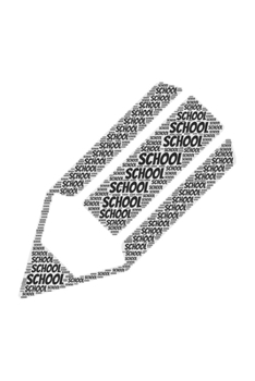 Paperback School: Notebook, Journal - Lined Paper - 120 Pages DIN A5 (6 x 9") - Notes, Drawings, Planer, Diary, Organization - Word Clou Book