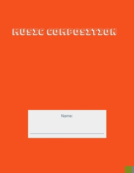 Paperback Music Composition: Blank Music Journal - Orange Book