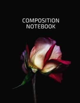 Paperback Composition Notebook: Floral Ruled College Notebook black Journal For Taking Notes (8.5 x 11) Book