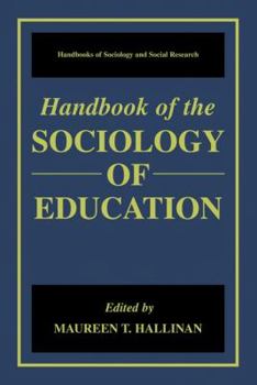 Hardcover Handbook of the Sociology of Education Book