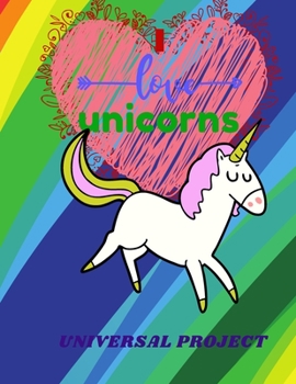 I LOVE UNICORN: Journal Unicorn, Diary, Cute Sketch Book Unicorn | For Girls Large Notebook , Doodling or Sketching:  110 Pages, 8.5" x 11". Cute Cover Sketchbook