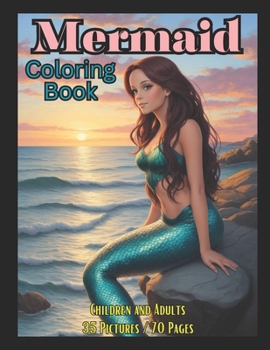 Paperback Mermaid: Coloring Book: Children and Adults Book