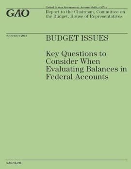 Budget Issues: Key Questions to Consider When Evaluating Balances in Federal Accounts
