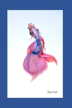 Paperback Journal: Colorful Betta Fish Notebook, 6 x 9 - 120-blank ruled pages Book