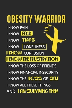 Obesity Warrior: Adipositas Bewusstsein Starker Krieger Medizinische Gesundheit  Notizbuch liniert 120 Seiten für Notizen Zeichnungen Formeln Organizer Tagebuch