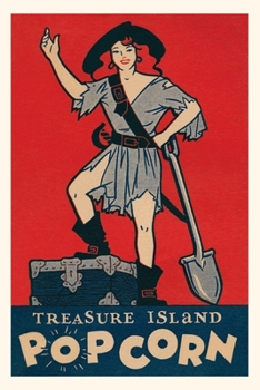 Paperback Vintage Journal Treasure Island Popcorn Poster Book