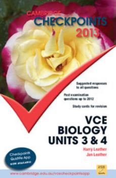 Paperback Cambridge Checkpoints Vce Biology Units 3 and 4 2013 Book