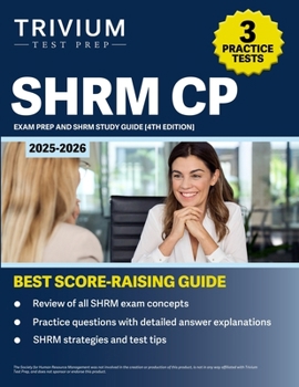 Paperback SHRM CP Exam Prep 2025-2026: 3 Practice Tests and SHRM Study Guide [4th Edition] Book