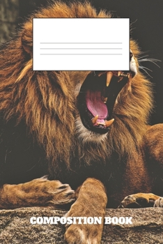 Composition Book: Lion Roar Composition Book Wide Ruled