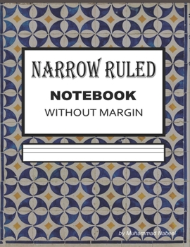 Paperback Narrow Ruled Notebook without Margin: Narrow single lined journal 8.5 x 11 inches Book
