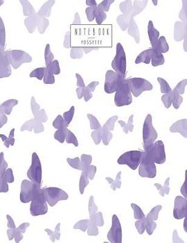 Paperback Notebook: Purple butterfly cover and Dot Graph Line Sketch pages, Extra large (8.5 x 11) inches, 110 pages, White paper, Sketch, Book