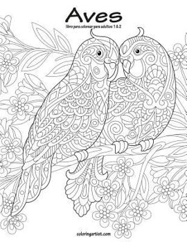 Paperback Aves libro para colorear para adultos 1 & 2 [Spanish] Book