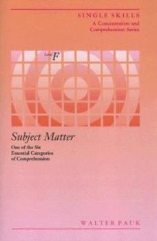 Paperback Subject Matter: Level F Book