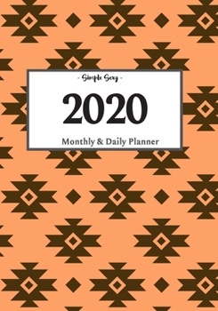 Paperback 2020 Planner Daily and Monthly: On-The-Go Planner - Jan 1, 2020 to Dec 31, 2020: Daily & Monthly Planner + Calendar Views - Productivity Planner Book